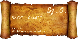 Száz Ottó névjegykártya